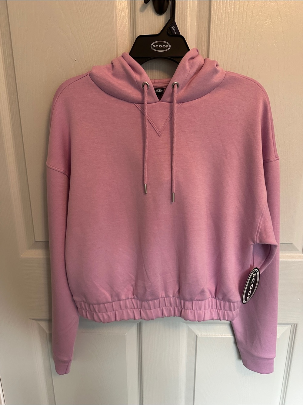 Scoop Lavender Cropped Hoodie - Women's Pullover Sweatshirt